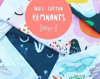100% Kona cotton / digitally printed remnants