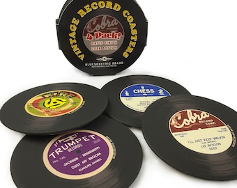 Old Vinyl Record Coaster 4-Pack