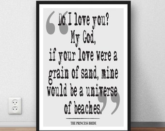 The Princess Bride - quote print - Literary Quote, Book Quote, Literary Print, Literary Printable, Literary Wall Art, printable download