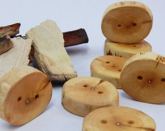 NATURAL WOOD BUTTON, Cherry Plum handmade wooden button, craft button, button embellishment, cushion buttons, all natural rustic wood button
