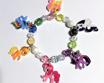 My Little Pony Charm Bracelet, My Little Pony Charm Necklace, My Little Pony Party Favors, My Litte Pony Jewelry, My Little Pony Birthday