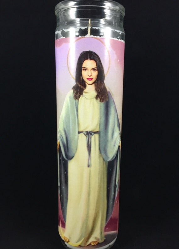 Kendall Jenner Prayer Candle by theholyspearit on Etsy