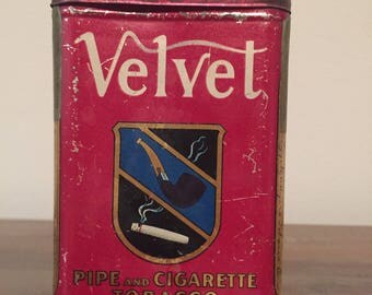 Velvet Pipe and Tobacco Tin