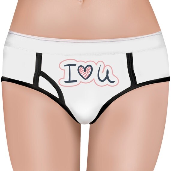 I Heart U Boyfriend Panties Love Knickers Girlfriend Gift