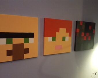 Minecraft wall art | Etsy