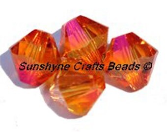Swarovski Crystal Beads 5328 CRYSTAL ASTRAL PINK Xilion Faceted Bicone Beads - Sizes 4mm & 6mm available