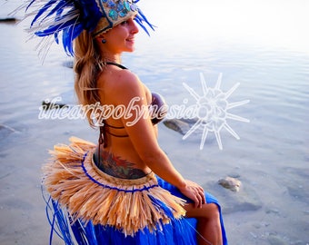 Tahitian costume banded half hip belt