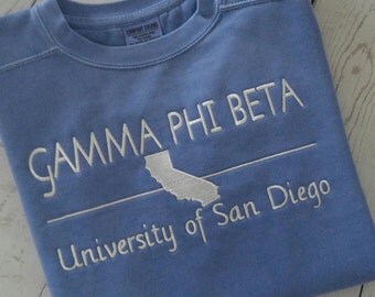 Custom Sorority Sweatshirt, Greek Letters, Gamma Phi Beta, Monogrammed Sweatshirt, Comfort Colors Sweatshirt, Monogrammed
