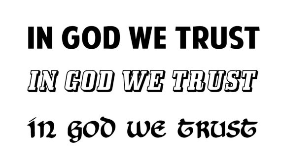 In God We Trust decal car decal window decal In God We Trust