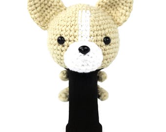 Hand Stitched Yarn Animal Driver/Wood Golf Head Cover - Chihuahua
