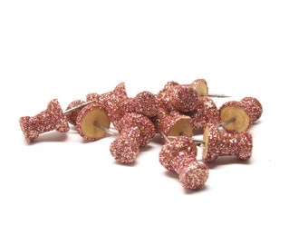 Push Pins, Rose Gold Glitter Push Pins, Push Pin, Rose Gold Decor, Rose Gold Accessories, Rose Gold Wedding Stationery, Desk Accessories