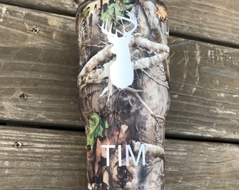 Personalized travel mug//camo mug//RTIC 30 ounce