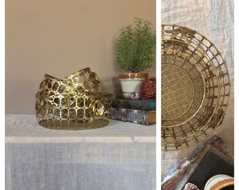 set of 3 hollywood regency basketsgold filagree baskets gold baskets bathroom baskets - Bathroom Baskets set of 3 hollywood regency basketsgold filagree baskets gold baskets bathroom baskets - Bathroom Baskets