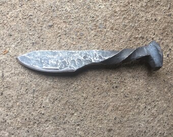 Forged Railroad Spike Knife