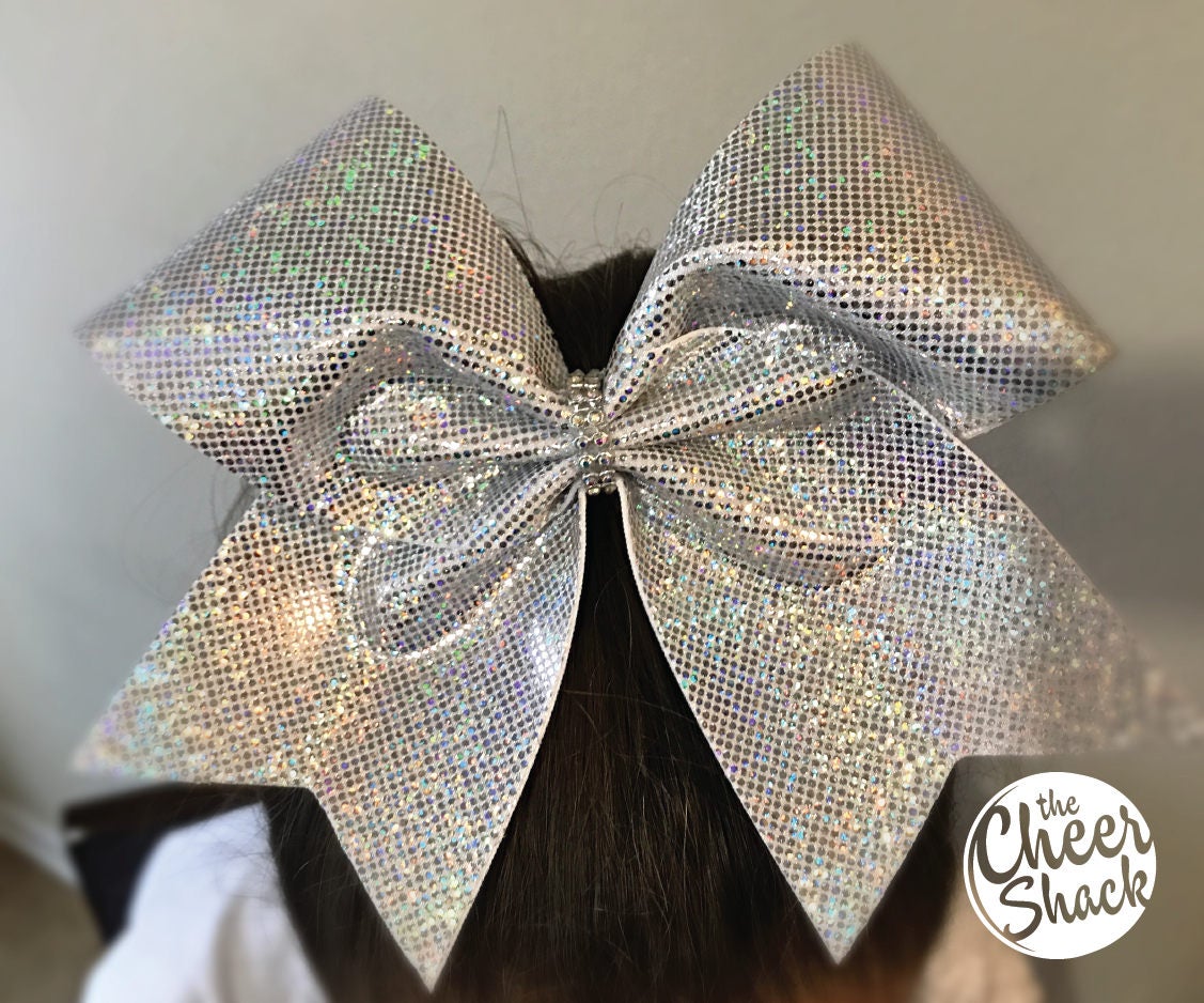 Cheer Bow Silver Cheer Bow Hair Bow Hair Accessories