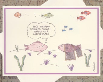 Funny Anniversary Card, Wife Anniversary Card, Anniversary Card, Funny Love Card, Sexy Card, Funny Romance Card, Ocean Card, Nautical Card