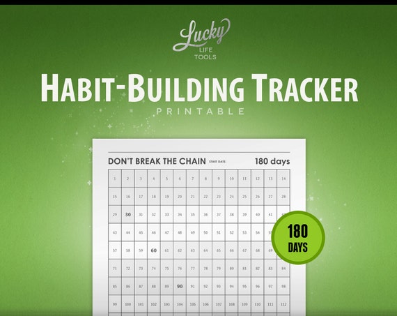 Items Similar To 180 day Don t Break The Chain Calendar Habit 