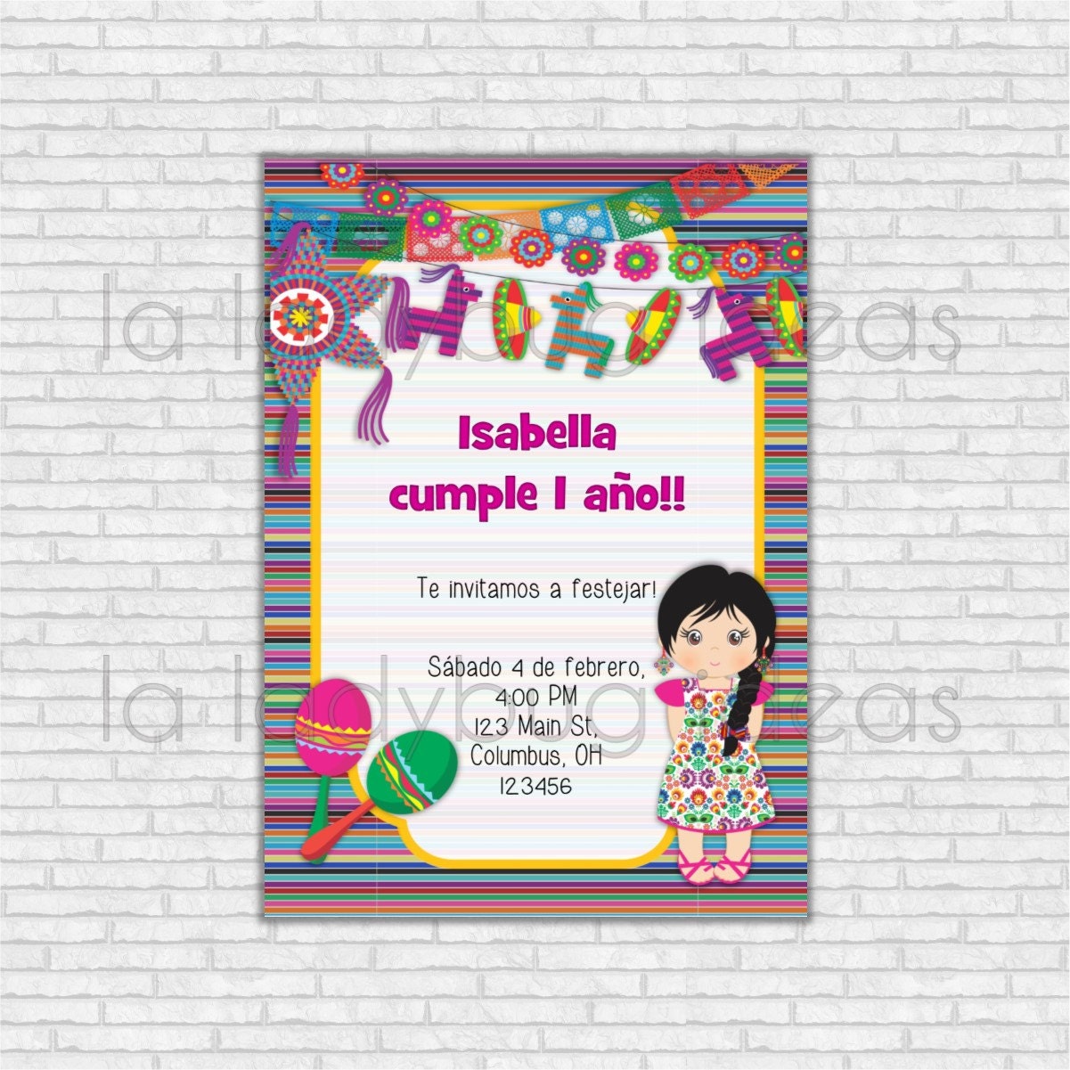 Invitación de cumpleaños fiesta mexicana para imprimir Invitación de cumpleaños fiesta mexicana para imprimir