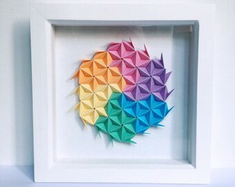 Origami Wall Art, Modular Origami Art, 3D Origami Wall Art, 3D Paper Wall Art, Geometric Paper Art, Colourful Paper Wall Art, Origami Art