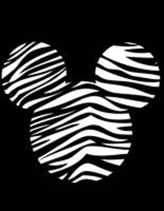 Vinyl Decal of Disney Zebra Mickey Mouse