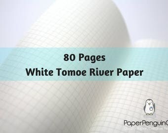 Midori Insert 80 Pages White Tomoe River Paper Travelers Notebook Black Brown Regular A5 Wide B6 Personal A6 Pocket FN Passport Mini Micro