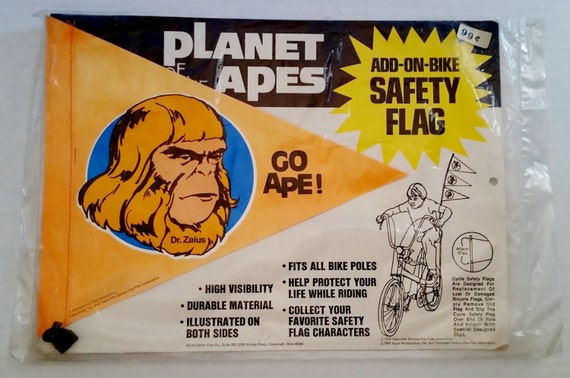 PLANET Of THE APES Bike Safety Flag New In Package 1974 Rare