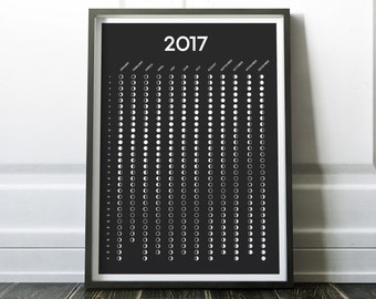 Lunar Calendar of 2017 - Moon Phase Calendar - Moon Calendar of 2017 - Phases of Moon Calendar -