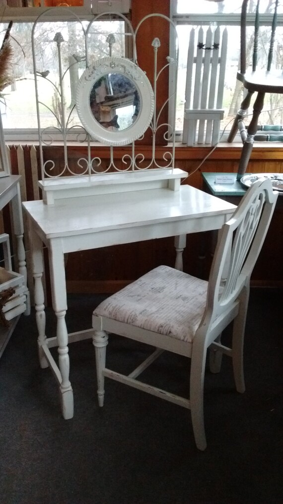 shabby chic desk vanity set by sharonchuckcrafts on etsy shabby chic desk vanity set by sharonchuckcrafts on etsy