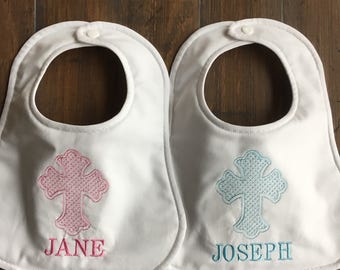 Baptism Bib, Customized Baptism Bib, Baby Boy Baptism Bib, Baby Baptism Girl Bib, Baptism Gift, Baby Shower Gift, Baby Gift.