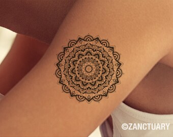 mandala tattoo etsy mandala tattoo etsy