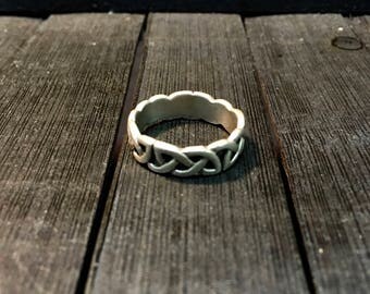 Vintage Sterling Silver Braided Ring #256