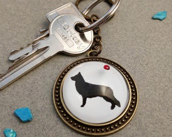 Keyring "longhair German Shepherd Dog"