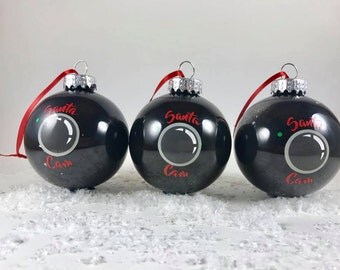 Santa Cam Ornament, Glitter ornament, Santa's watching, Santa Camera, Santa Cam