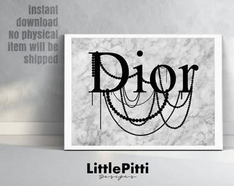 Marble dior print, christian dior print, dior art, fashion art print, marble digital art, dior fashion print, girl room print, dior gift