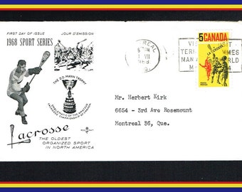 Lacrosse 1968 First Day of Issue Cover