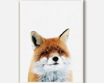 Fox Print,Woodlands Nursery Wall Art,Animal Wall Decor,Kids Room Poster,Forest Animal,Fox Printable, Fox Photo, Digital Art,Instant Download