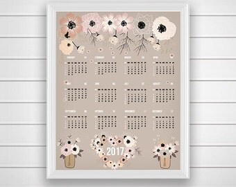 Shabby chic calendar | Etsy