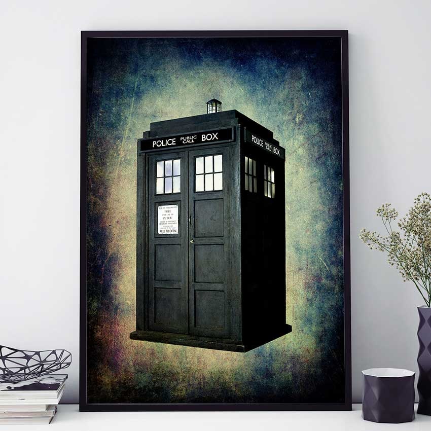 TARDIS Poster Dr Who Print Doctor Who Wall Art Tardis