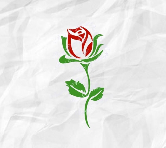 Download Rose SVG File Flower Svg Flower Cutting File Rose DXF