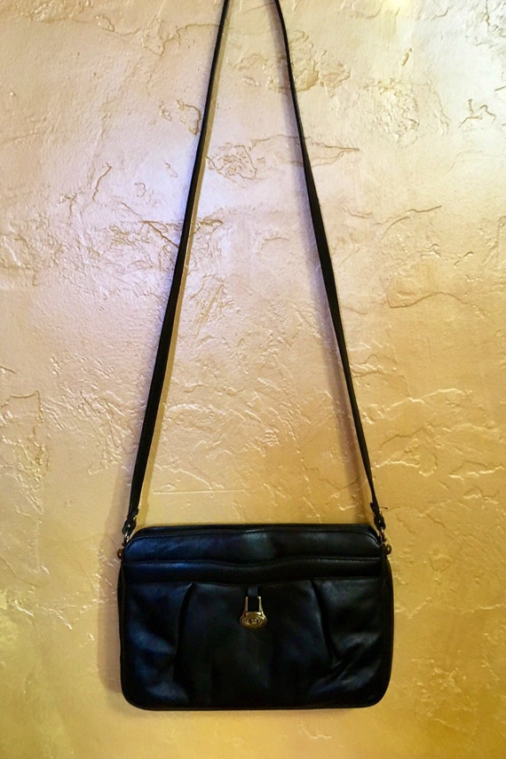 Etienne Aigner Navy Leather Vintage Handbag