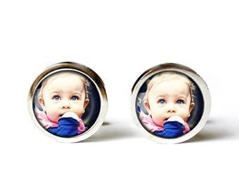 Photo Cufflinks, Unisex Cufflinks, Custom Cufflinks, Wedding Cufflinks, Handmade cufflinks, Customized Cufflinks, Your own Photo Cufflinks