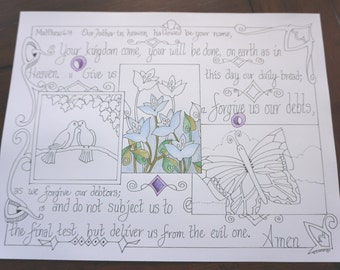 Prayer coloring page | Etsy