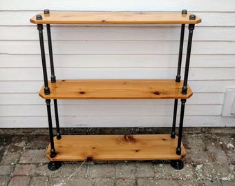 Modern Industrial Bookcase / Console Table - 2.75 ft Tall