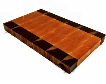 Handcrafted End Grain Cutting Board, Cherry Walnut Cutting Board