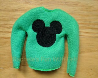 Elf sweater, Elf shirt, Elf clothes, mouse ears, Mickey, Christmas, holidays