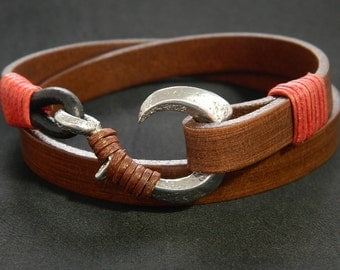 fish hook bracelet fish hook jewelry fish hook gifts mens leather bracelet mens brother gift boyfriend gift maori jewelry bracelet homme
