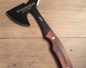 Groomsmen Gift. Hatchet. Pakkawood Handle. Groomsmen Axe. Groomsmen Accessories. Birthday Gift. Fathers Day Gift. Unique Groomsmen Gifts.