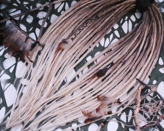 Synthetic dreads сrochet ,double ended, light ombre ,set "Creme brulee"