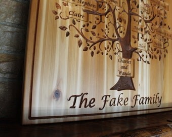 custom family tree, Mothers Day gift, Family Tree Sign, family name signs, wedding family tree, family plaque, wall family tree, family tree