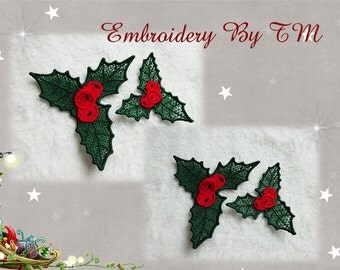 Fleur De Lis Lace Snowflakes Embroidery Design Set Machine